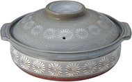 42-21081/2-979753 Earthenware Pot, Gray, No. 8 Deep Pot, 9.8 inches (25 cm), 0.6 gal (2.2 L), Direct