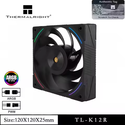 Thermalright TL-K12R 1/3/5PCS ARGB 120mm Cooler CPU Fan Computer Case Fan 4PIN Control 2150RPM Speed