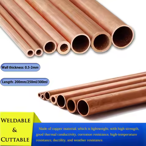 Red copper Tubes 1-16mm Internal Diameter 300mm/200mm/250mm Tube Brass Spacer Model Building diy toy
