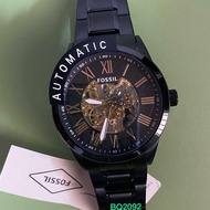 fossil men watch BQ2092 automatic black ion coated skeleton