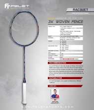 FELET BADMINTON RACKET 3K WOVEN FENCE (100% Original)