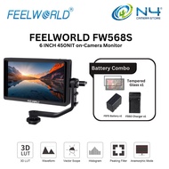 FEELWORLD FW568S 6 Inch 450nit Field DSLR Camera Monitor With F970 External Power Kit SDI 4K HDMI