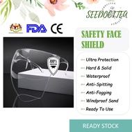 Ready Stock Acrylic Face Shield Full Face Glass Shield Transparent Shield Anti Virus Anti Fog Adult Children