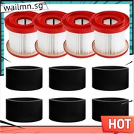 4pcs 49-90-1900 Filters and 6pcs 49-90-2015 Sponge Filters for  Wet Dry Cordless  2 Gallon 0880-20