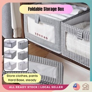 Cloth Storage Box Linen Clothes Fabric Storage Wardrobe Organizer with Transparent Window Foldable N