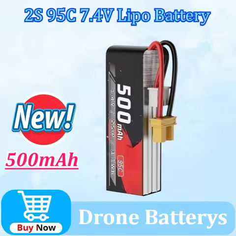 New Upgraded Drone Battery for GEPRC Storm 2S 95C 7.4V 500mAh Lipo Battery for FPV Crossover Aircraf