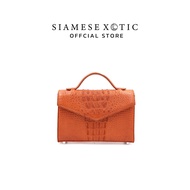 SIAMESE XOTIC กระเป๋าหนังจระเข้ รุ่น ENVELOPE สีแทน
