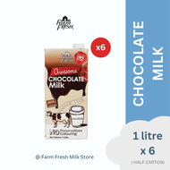 FARM FRESH CHOCOLATE MILK UHT 1L HALF CARTON X 6 PACKS