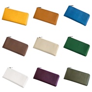 [STATUSY] il modo ZIP Japanese-made L-shaped zipper genuine leather long wallet for men and women (Y