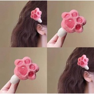 Pink Plush Popsicle Hair Clip – Cute Furry Claw for Autumn & Winter Hair Clip Claw Hair Accessories