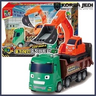 【In stock】Little Bus Tayo - Rescue Tayo Heavy Equipment Truck Mega &amp; Excavator Hank Vehicle Car / Froklift Friction Gear Big Size Toy for Kids YGYA