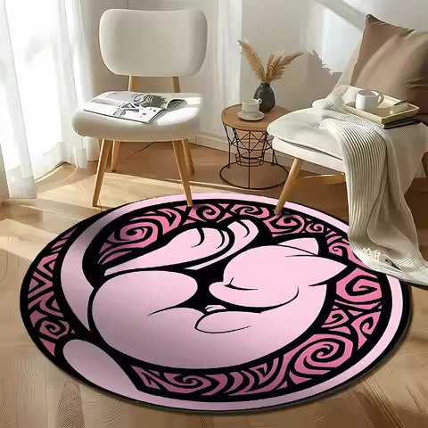 17 Styles Pokemon Cards Print Round Carpet Bedroom LivingRoom Mat Sofa Home Children's Room Decor Ru