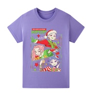 A1263 Kids Boys Girls Christmas Kpop Demon Hunters Print Short Sleeves T-shirt