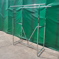 Wrought Iron Clothing Store Hanger Metal Display Rack Floor Iron Wall-Mounted Parallel Bar Hanger Ha