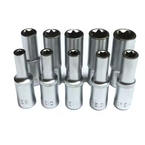 One Pcs 1/2" Lengthen Torx Star Socket Set E Type E8 E10 E11 E12 E14 E16 E18 E20 E22 E24 Auto Repair