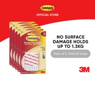 3M™ Command™ Medium Refill Strips, 17021P, No Surface Damage, Holds up to 1.3Kg, 12 pcs/pack, For de
