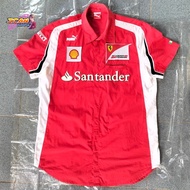 Workshirt Kemeja Ferrari x Puma F-1 Official Team Crew Vintage Retro Original Merchandise Scuderia F