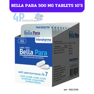 Bella Para Paracetamol 500 mg 10 Tablets เบลลา พาราเซตามอล 500 มก. 1 แผง บรรจุ 10 เม็ด 4p