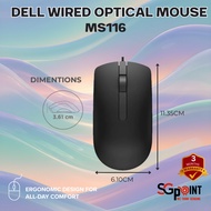 Dell Optical Mouse MS-116 – Comfortable & Precise Wired Mouse