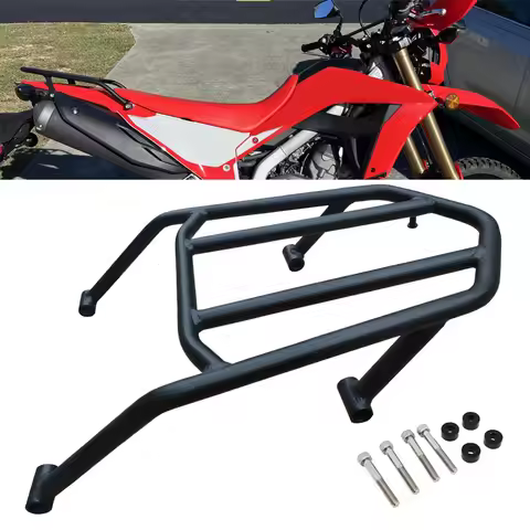 Black Rear Luggage Rack Fits Honda CRF300L CRF300LS CRF300L Rally (2020-current)