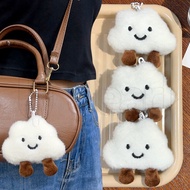 Plush White Cloud Keychain Pendant - Smile Cloud Keychain - Keyring Pendant - Kawaii, Mini - Cartoon