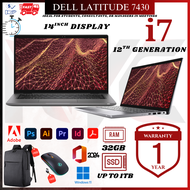 12TH GEN DELL 7430 i7 32GB RAM UPTO 1TB SSD 14" FHD ULTRAA SLIM BUSINESS LAPTOP 1YEAR WARRANTY