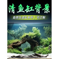 New Style HD 8K Natural Ecological Tank Aquarium Fish Tank Background Sticker Wallpaper Three-Dimens