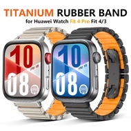 Titanium Rubber Strap for Huawei Watch 4 Fit Pro Correa Luxury Wrist Band for Huawei Watch Fit 4 Fit