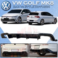 VOLKSWAGEN GOLF MK8 GTI MAXTON V2 STYLE DIFFUSER DOUBLE EXHAUST REAR BUMPER DIFFUSER LIP WITH PIANO 