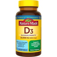 NatureMade Vitamin D3 1,000IU (250 Micrograms) Maximum Intensity, 60 Soft Capsules 9I9L