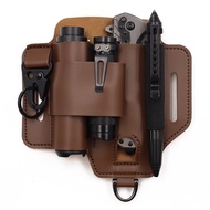 Outdoor Leather Case EDC Survival Tactical Waist Bag Storage Flashlight Holster Tool In Stock Knife 