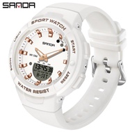 SANDA Top Luxury LED Digita Sport Watch Men Alarm Clock Waterproof Watches Multifunction Digital Watch Electronic Ladies Fashion Wrist Watches
