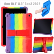 Walmart Onn 10.1 8 inch Gen3 2022 Cover Tablet Shockproof Case Soft Silicone Adjustable Stand Shell
