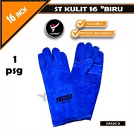 Yutaka LEATHER WELDING GLOVES 16 INCH blue YUTAKA 16 INCH LEATHER WELDING GLOVES blue YUTAKA 16 INCH