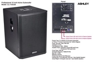 SUBWOOFER ACTIVE PROFESIONAL 15 INCH ASHLEY PLUS 2 LINK OUTPUT Murah