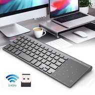 屯京 - 無線59鍵小型鍵盤帶觸控板 小型鍵盤 2.4G鍵盤 人體工學鍵盤 Windows鍵盤 多功能鍵盤 (平行進口)