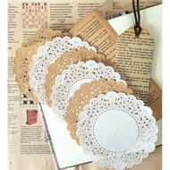 (10pcs) Doily/Doilies/Doyley Paper Lace Paper 4.5 inch White