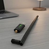 AC600USB WiFi 5, Penyesuai USB WiFi 5 Tanpa Pemandu AC600 dengan Port Ethernet untuk Komputer Riba