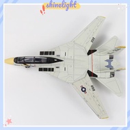 [Shinelight] 1:72 Scale F-14 Tomcat Fighter Jet Model - White &  ABS Plastic Aircraft With Detailed 
