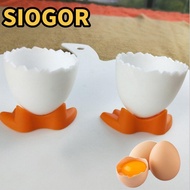 SIOGOR 1/2/4Pcs Egg Cup Holder Boiled Cute Opener Eggs Container