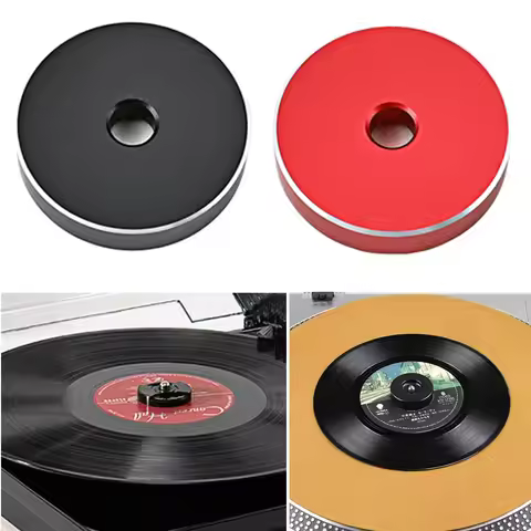 Vinyl Record Adapter Solid Aluminum Vinyl Records Adapter Player 7 Inch 45 RPM Middle Adaptor Durabi