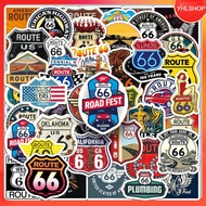 50 Types Of Stickers Route 66 Cartoon Iconic Historical Sign 66
