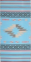 Ooshimaya Rug, Blue, Approx. 34.6 x 69.9 inches (88 x 176 cm), Rug, PP Leisure Mat, Ortega Blue, 34.