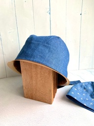 牛仔雙面頭巾帽 手術帽 化療帽 工作帽 料理帽 有3款