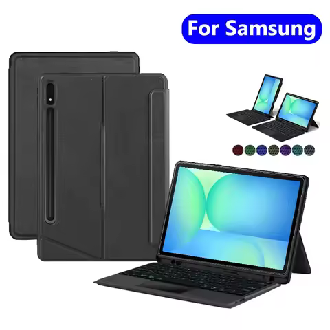 Detachable Keyboard Case For Samsung Galaxy Tab,Backlit Keyboard Cover For Galaxy Tab S9 FE/S10 FE 1