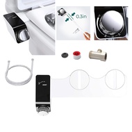 Non-Electric Dual Nozzle Toilet Bidet Seat Kit Self-Cleaning Dual Nozzles Wash Hot Cold Mixer