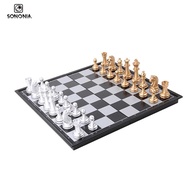 [SONONIA] Magnetic Chess Set,  Chess Set Chess Checkers  Folding Chess Board for Adults