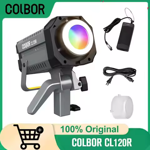 COLBOR CL120R RGB 120W COB LED Video Light M/G Balance 2700~6500K CRI96+ Studio Light 13 Light Effec