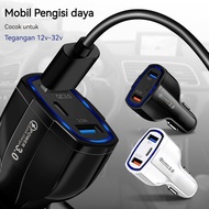 Portable Multipurpose Car Charger 3 Output Type C Light Automatic Accessories