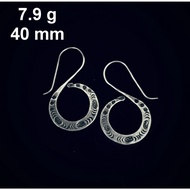 Silver Earrings Vintage Classic Unplated No Peeling Code S051